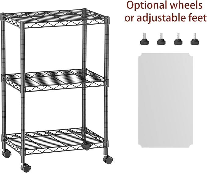 SINGAYE 3 Small Wire Shelves Kitchen Pantry Close Home Organizers and Storage - Image 4