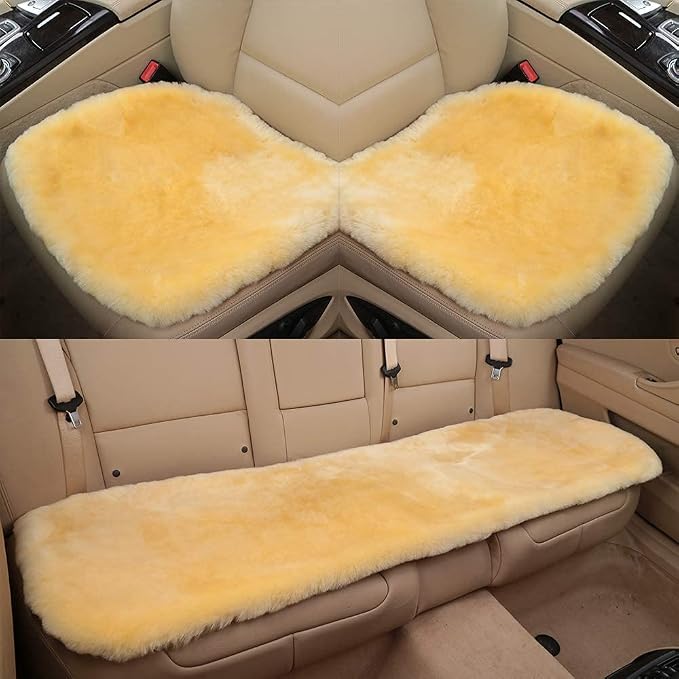 Fluffy Genuine Australia Sheepskin Car Seat Cover - Image 8