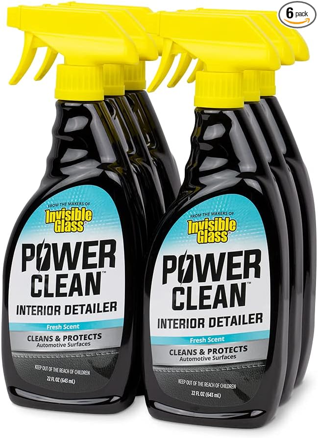 Invisible Glass 92024-6PK Power Clean Automotive Interior Detailer Cleaner by InvisibleGlass