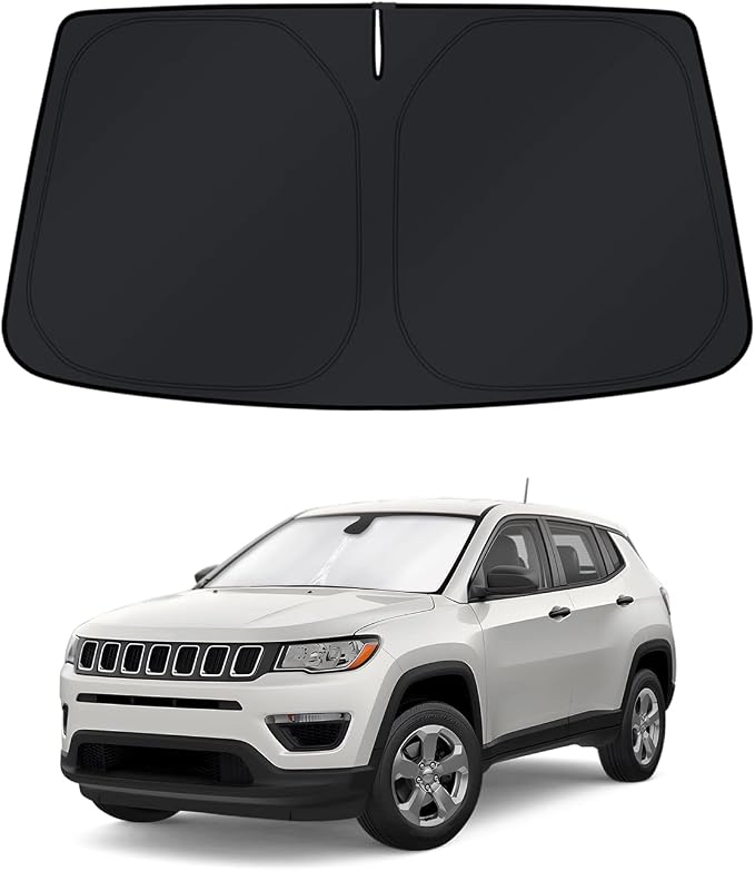 KUST Windshield Sun Shade for Jeep Compass 2007-2017 Window Shade Sun Visor by KUST
