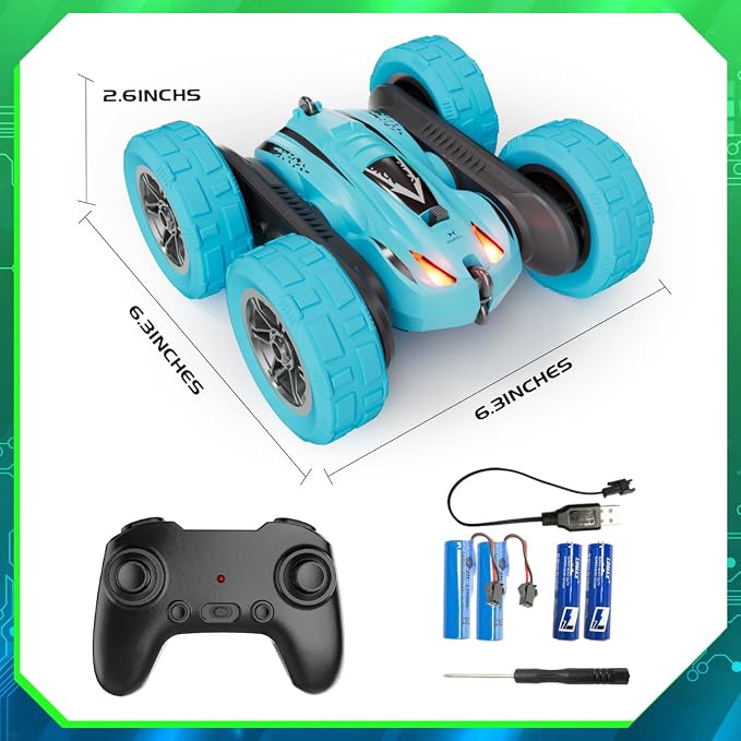 Remote Control Car for 6-12 Year Old Double Sided 360°Rotating 4WD RC Cars - Image 6