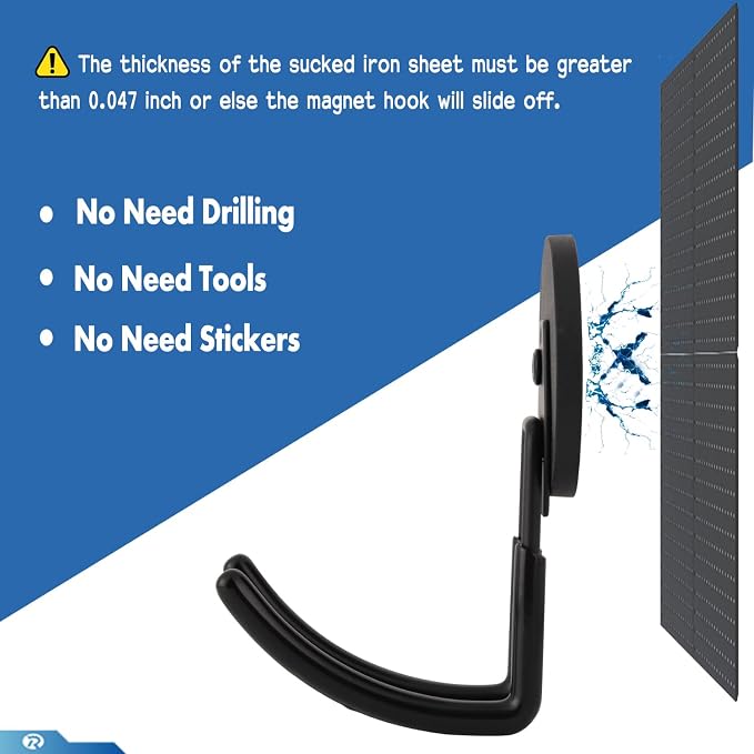 2 Pcs Magnetic Hook Heavy Duty, Strong Magnet Hooks - Image 3