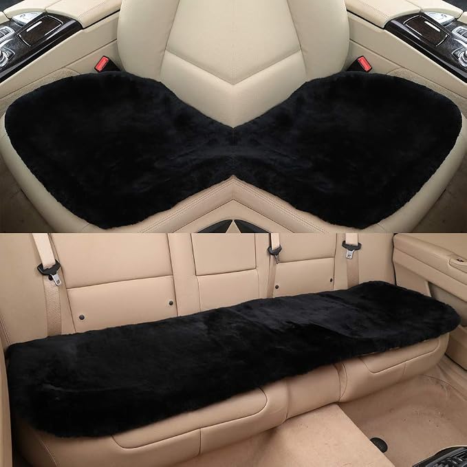 Fluffy Genuine Australia Sheepskin Car Seat Cover - Image 5