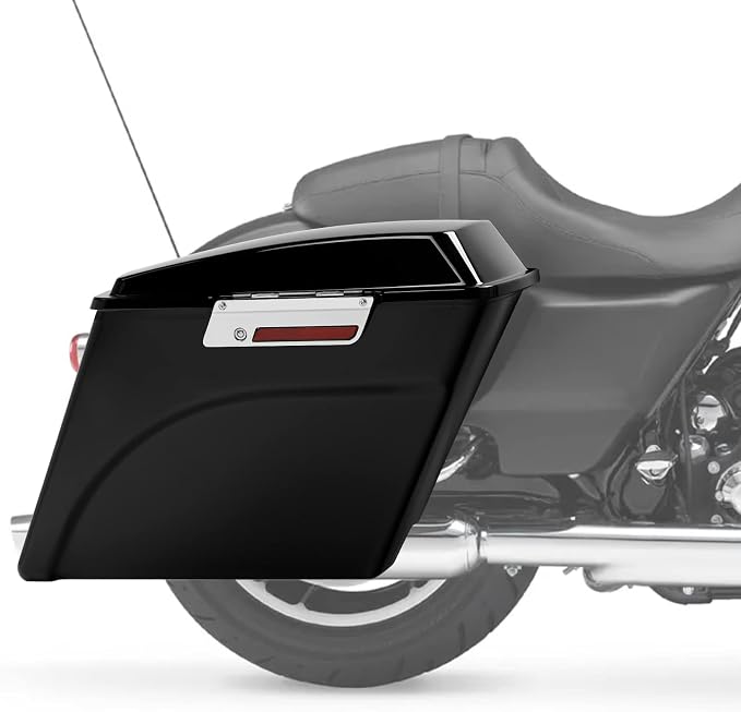 XFMT Motorcycle Stretched Saddlebags 5" Extended Hard Saddle Bags - Image 2