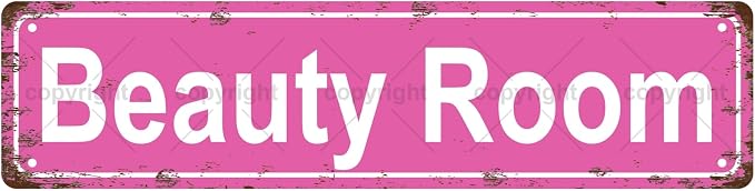 Beauty Room Space Vintage Metal Tin Street Sign Bar Cafe Garage Cave Home Room by Unknown