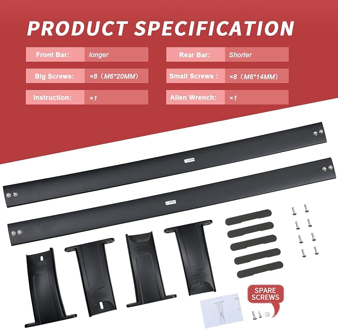KINGGERI 220lbs Roof Rack Cross Bars Compatible - Image 5