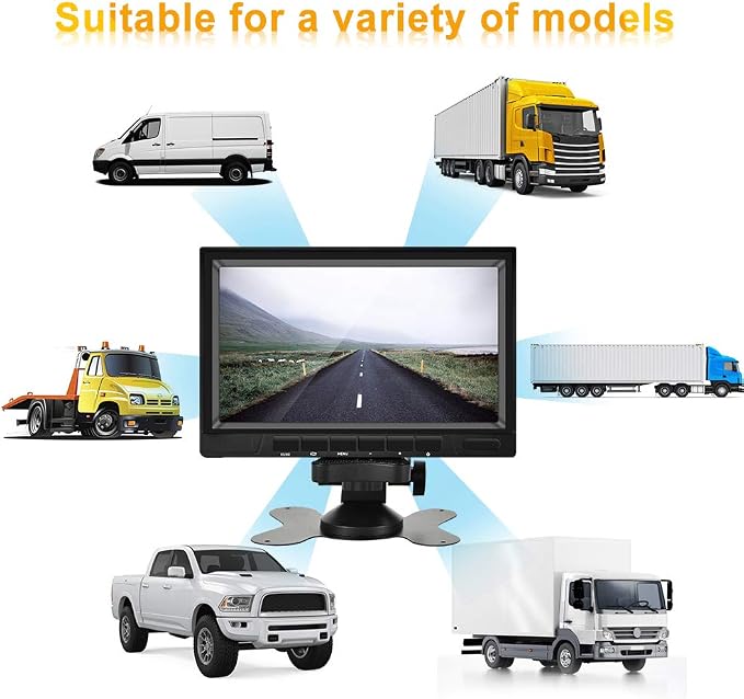 AHD Dual Backup Camera with 7'' 1080P DVR Monitor, Front and Rear View Camera - Image 8