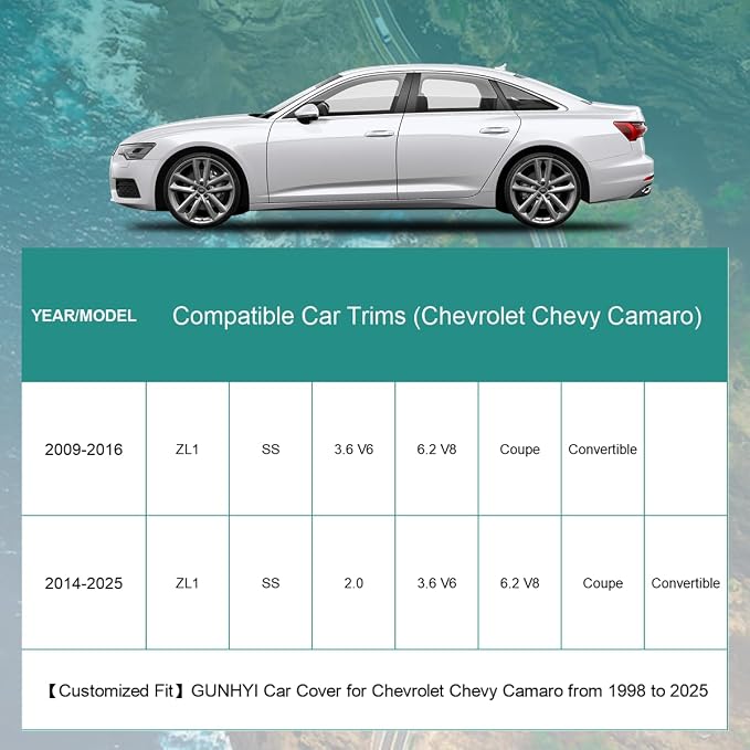 Premium Car Cover Custom Fit Chevrolet Chevy Camaro, 16 Layers Heavy Duty Car - Image 5