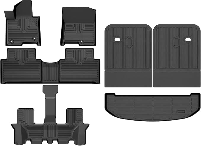 Wayhigh-Floor Mats for 2021-2025 Kia Sorento Hybrid 6 & 7 Seats TPE Trunk Mat by Wayhigh