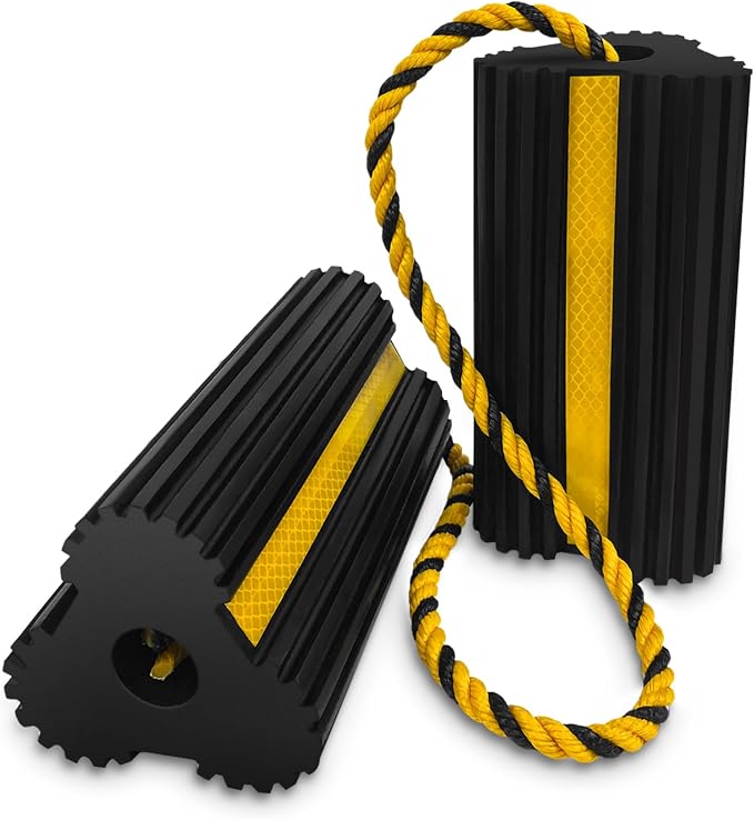 ROBLOCK Heavy Duty Wheel Chocks, Rubber Wheel Block Non-Slip Base - Image 8