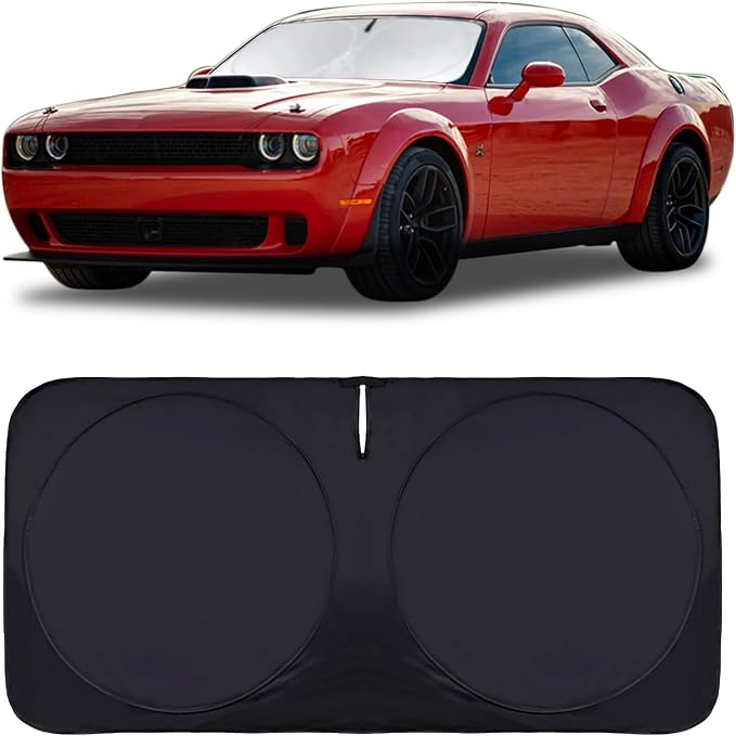 Windshield Sun Shade for 2015-2024 2025 Dodge Challenger Accessories Front by INSAUTO