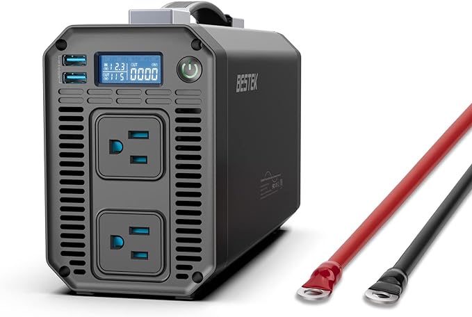 BESTEK 1200 Watt Power Inverter, 12V DC to 110V AC Car Inverter by BESTEK