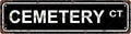 CEMETERY CT Space Vintage Metal Tin Sign License Plate Bar Cafe Garage Cave by Unknown