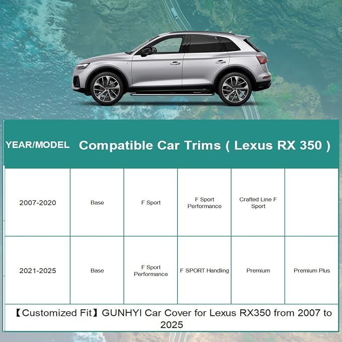 Premium Car Cover Custom Fit Lexus RX350, 16 Layers Heavy Duty Car Cover - Image 5