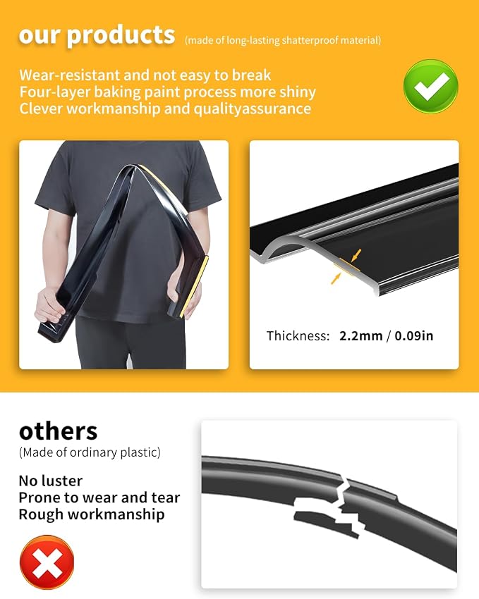 in-Channel Window Rain Guards Compatible - Image 6