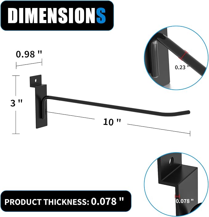 Heavy-Duty Slatwall Hooks - Image 3