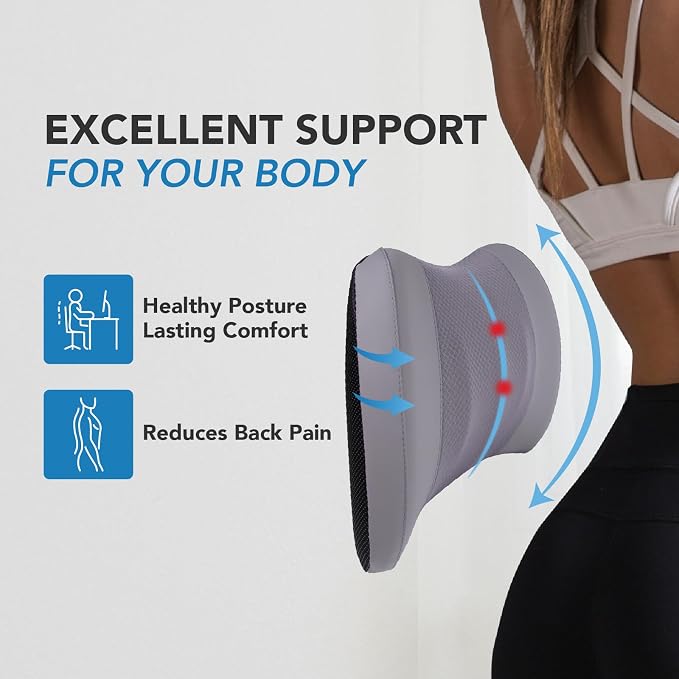 Lumbar Support Pillow for Car, Memory Foam Lumbar Pillow for Lower Back Pain - Image 5