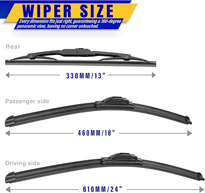 3 wipers Replacement for 2018-2020 2021 Chevy Equinox, Windshield Wiper Blades - Image 2