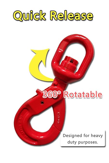 Swivel Self-Locking Hook 11684 lbs Heavy Duty Swivel Lifting Hook Swivel - Image 4