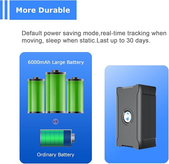 GPS Tracker for Vehicles, 6000Mah Battery Life Up to 90 Days, Waterproof - Image 6