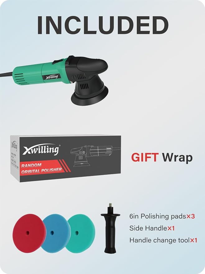 Buffer Polisher, 5-Inch 8MM Dual Action Random Orbital Car Polisher - Image 6