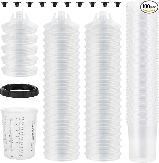 Disposable Paint Spary Gun Cups, Spray Paint Cup Kit by ROADGIVE