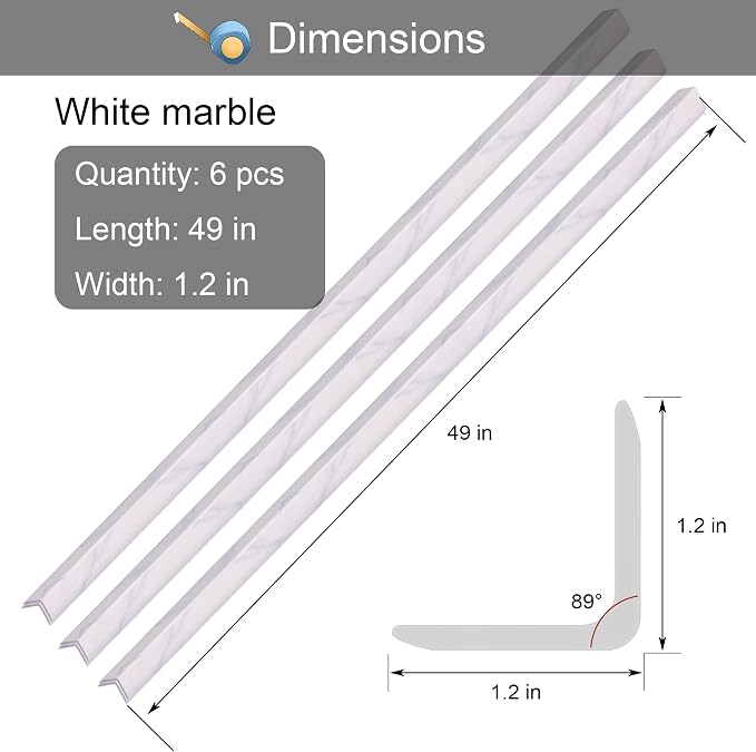 6 Pcs 49" Wall Corner Protector Trim - Image 5