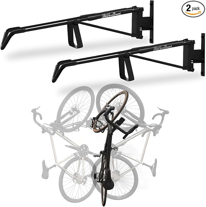 StoreYourBoard SwivelStow Road & Gravel Bike Storage 2 Pack – Heavy Duty Bike by StoreYourBoard