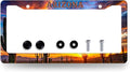 Arizona State Flag License Plate Frame Sunset Desert Cactus License Plate by RNKATIH