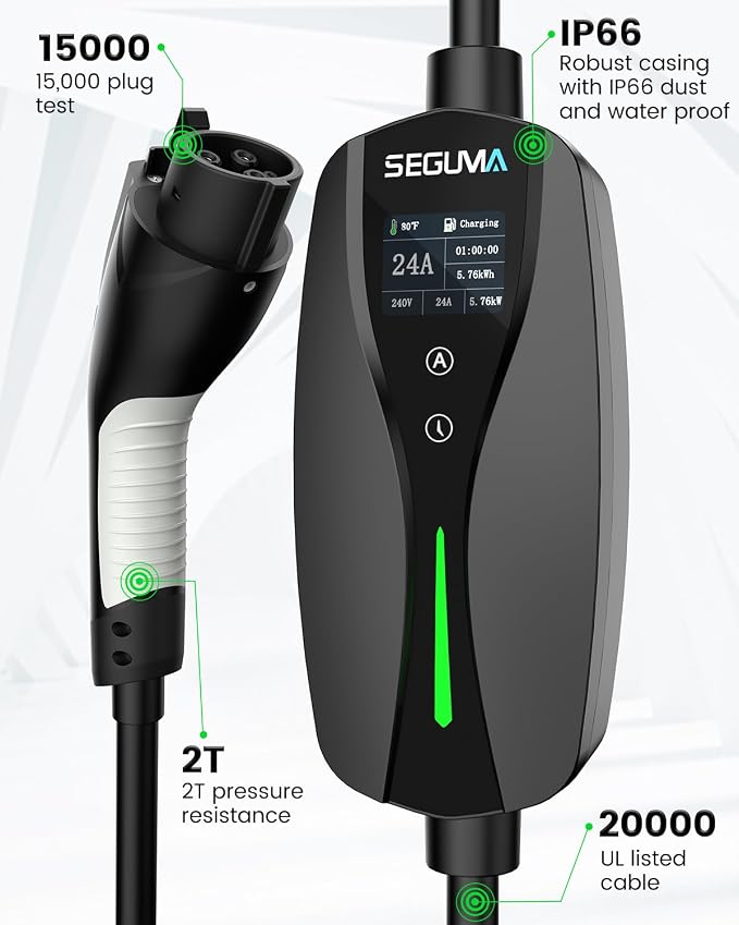 Level 2 EV Charger with NEMA 10-30 Plug, 24Amp 240V, 25FT Extension Cord - Image 9