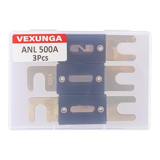 500A ANL Fuse 500 Amp Inline Blade Fuses 32V - Image 5