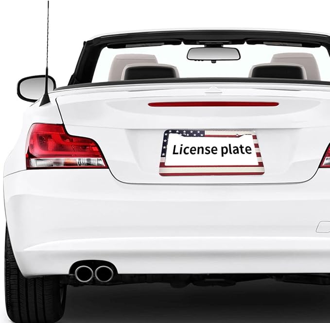 American Flag License Plate Frame, Patriotic License Plate Frame, Flag License - Image 5
