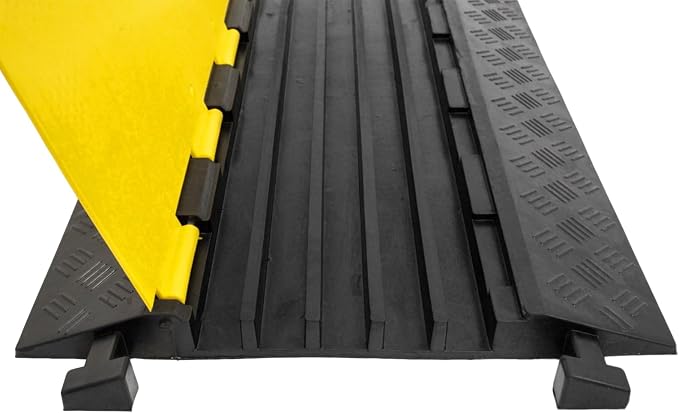 5 Channel 2 Pack Cable Protector Ramp Traffic Wire and Hose Ramp Cord Cover - Image 9