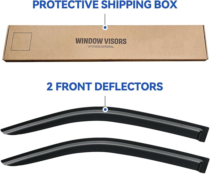 Window Visors Rain Guards for 2005-2020 Nissan Frontier King Cab, Out-Channel - Image 5