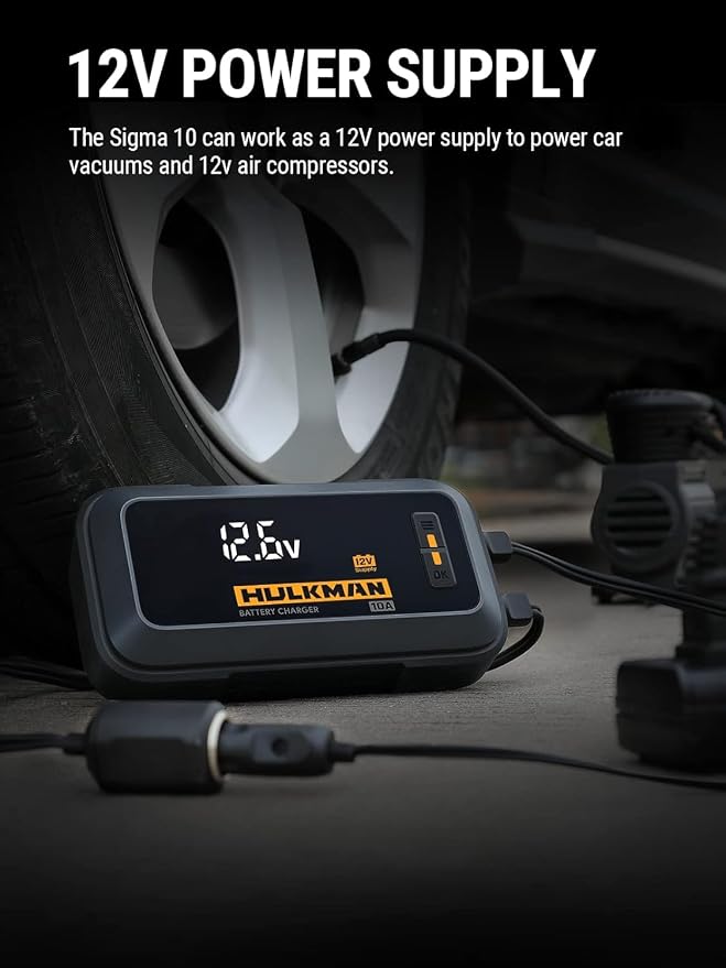 Hulkman Sigma 10, 10A 12V/6V Car Battery Charger - Image 8