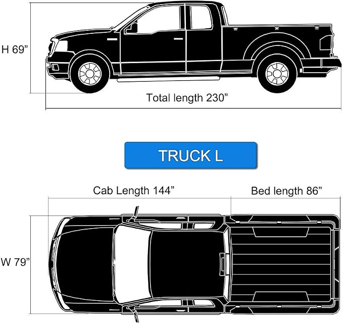KouKou Truck Cover Waterproof All Weather, 6 Layers Full Pickup Outdoor Cover - Image 7
