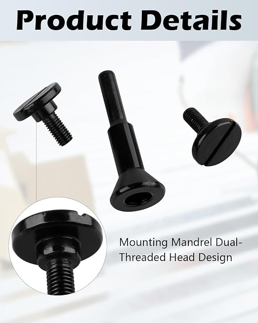 Cut Off Wheel Mounting Mandrel Holder 3/8" & 1/4" Arbor Hole, 4 Pack Cut-Off - Image 6