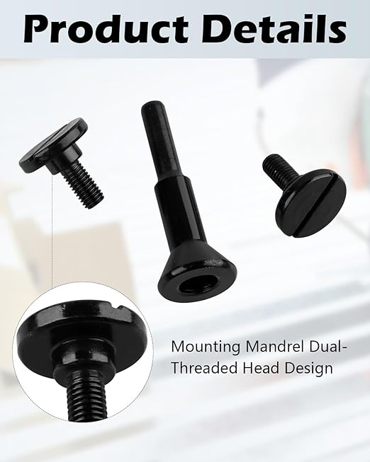 2 Pack Die Grinder Cut Off Wheel Arbor, Mounting Mandrel 3/8" & 1/4" Arbor - Image 4