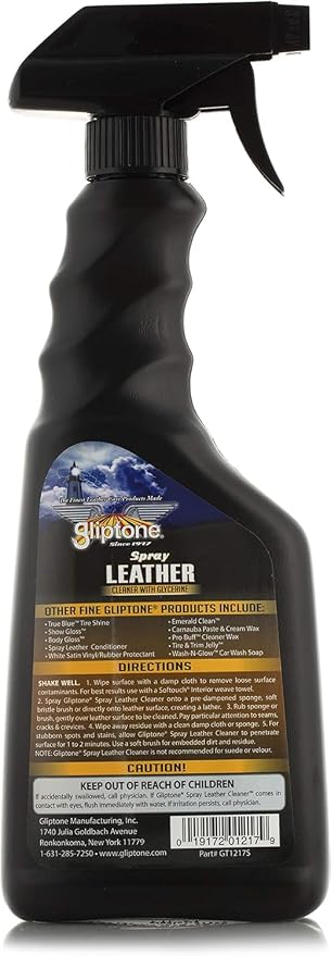 Spray Leather Cleaner with Glycerine Spray, pH Balanced, Safely Cleans and - Image 2