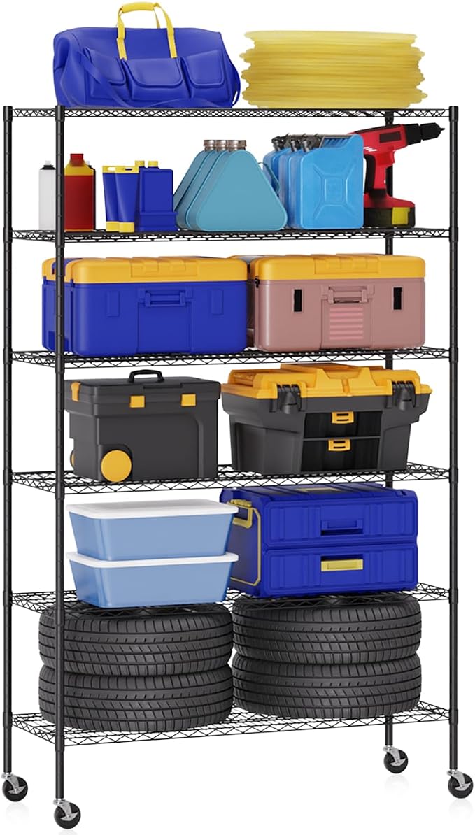 BestOffice 18x48x77 Storage Shelves Commercial Heavy Duty Metal Shelves Garage by BestOffice