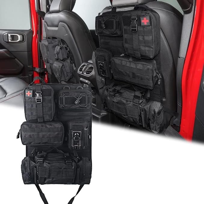 Universal Tactical Seat ​Back Organizer Vehicle Molle Panel Organizer Storage by Jimikay