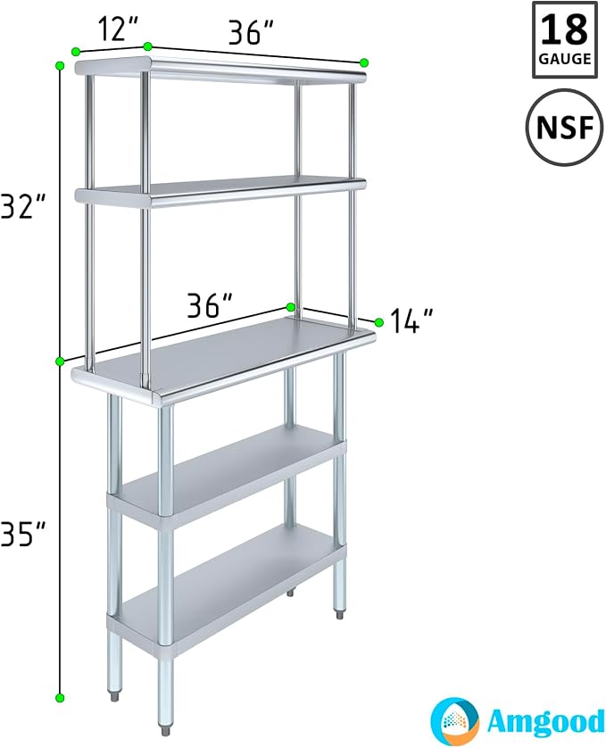 Amgood Stainless Steel Work Table - Image 3