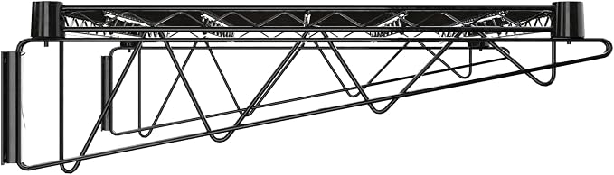 24" x 24" Black Epoxy Wire Wall Mount Shelf - Image 4