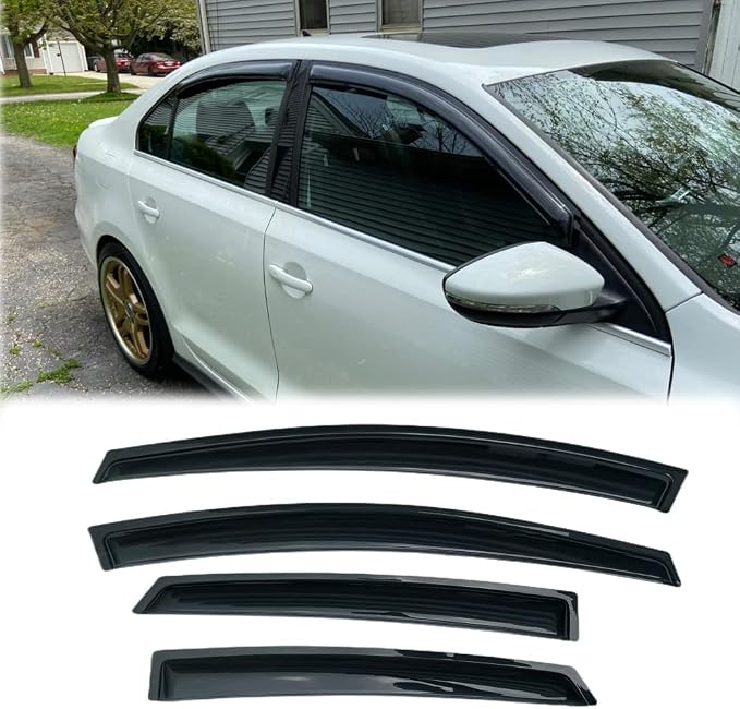 94985 Sunproof Waterproof Side Window Wind Deflector, Window Visor fit - Image 2