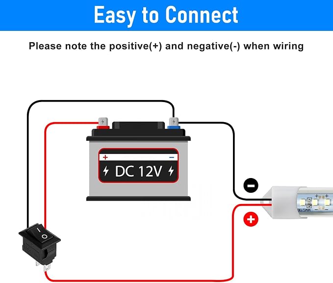 Linkstyle 4PCS 12V Interior LED Light Bar, Super Bright 6500K 12V LED Light - Image 3