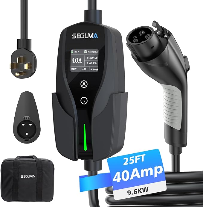 Level 2 EV Charger, 40Amp Electric Car Chargers 25FT Cable by Seguma