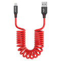 AGVEE 2 Pack 3ft Coiled Short USB to Lightning Charging Cable 3A Fast Charger by AGVEE