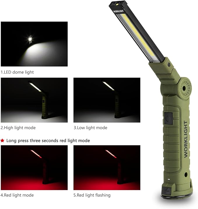 3 Pack Rechargeable LED Work Lights - Image 3
