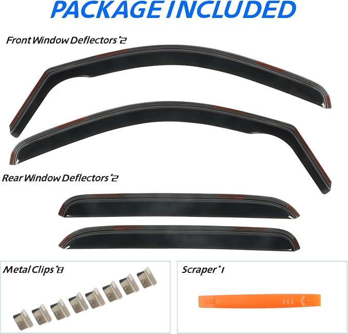 in-Channel Rain Guards Fit for 2007-2013 Chevy Silverado/GMC Sierra - Image 6