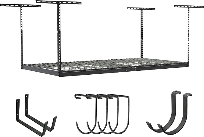 SafeRacks 4x8 Overhead Garage Storage Rack Heavy Duty by SafeRacks